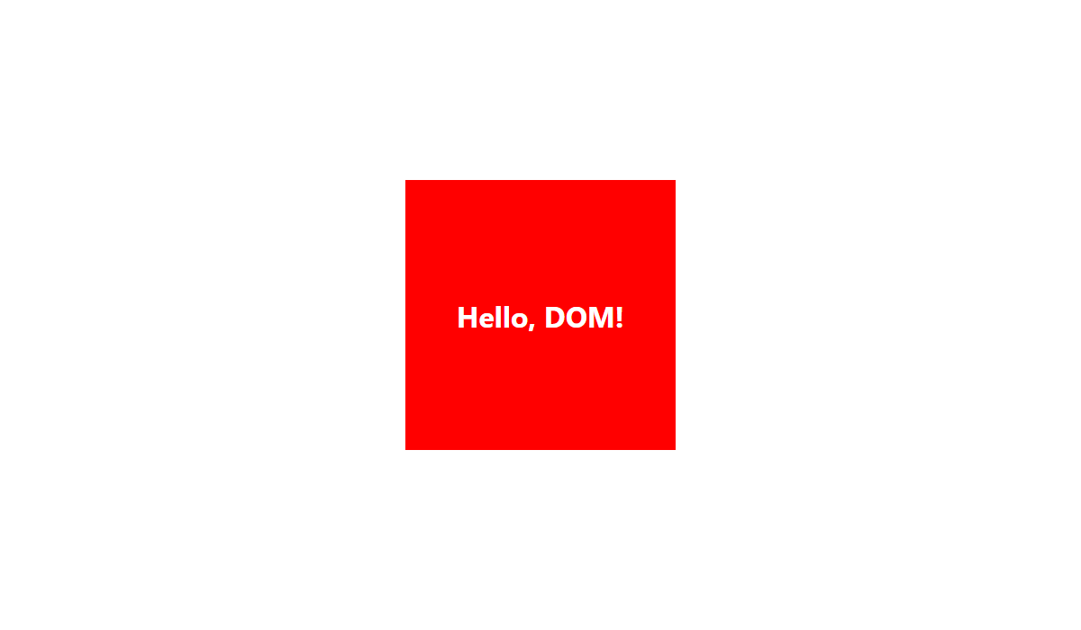 A native DOM element created and styled with dom-utils